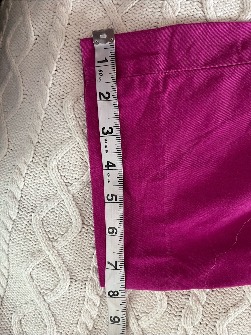 Talbots Fuchsia Straight-Leg Capri Curvy style Pants Size 6 - Picture 7 of 14